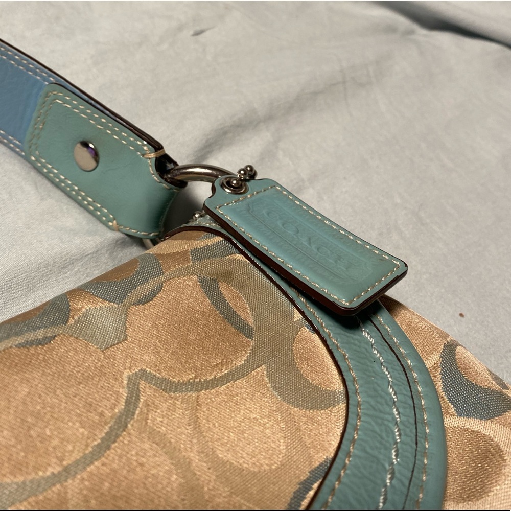 Blue / Green / Tan / Cream Coach Bag - Picture 2 of 11